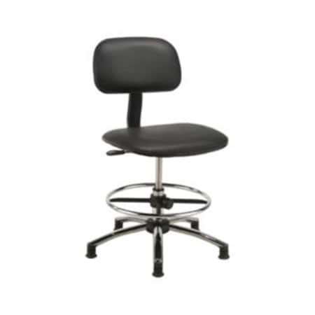 Swivel Chair Without Arms- Black